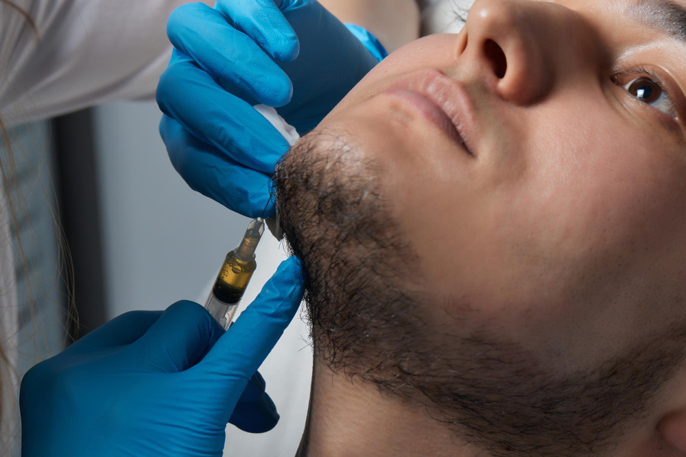 injection-plasma-into-beard-hair-man-cosmetologist-doctor